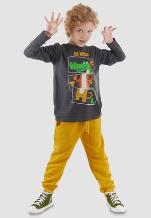 Denokids, BEKLEIDUNG BE WILD XT SET - Verryttelyhousut - anthracite melange-mustard cff-s