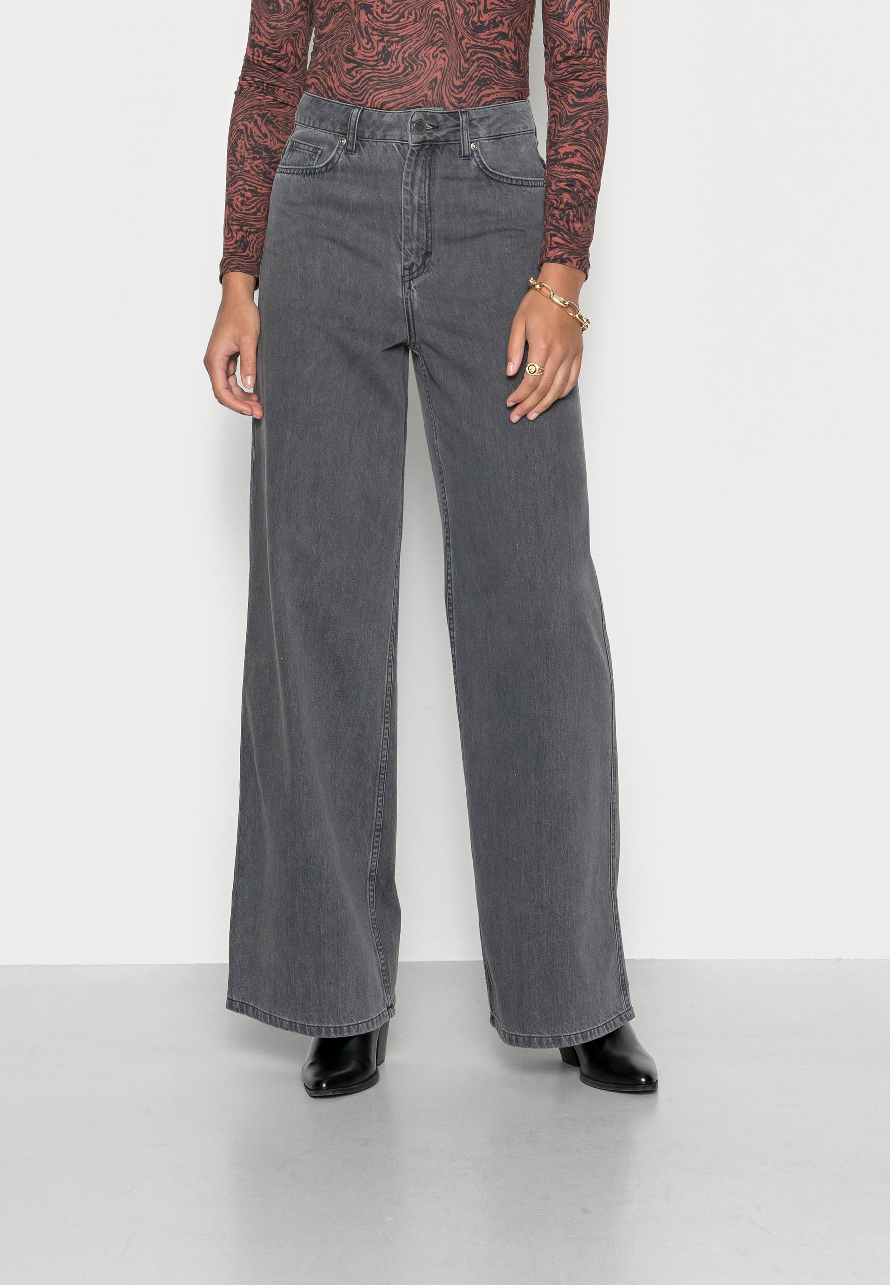 Gestuz GLENDA WIDE - Jeans baggy - light grey/grigio chiaro - Zalando