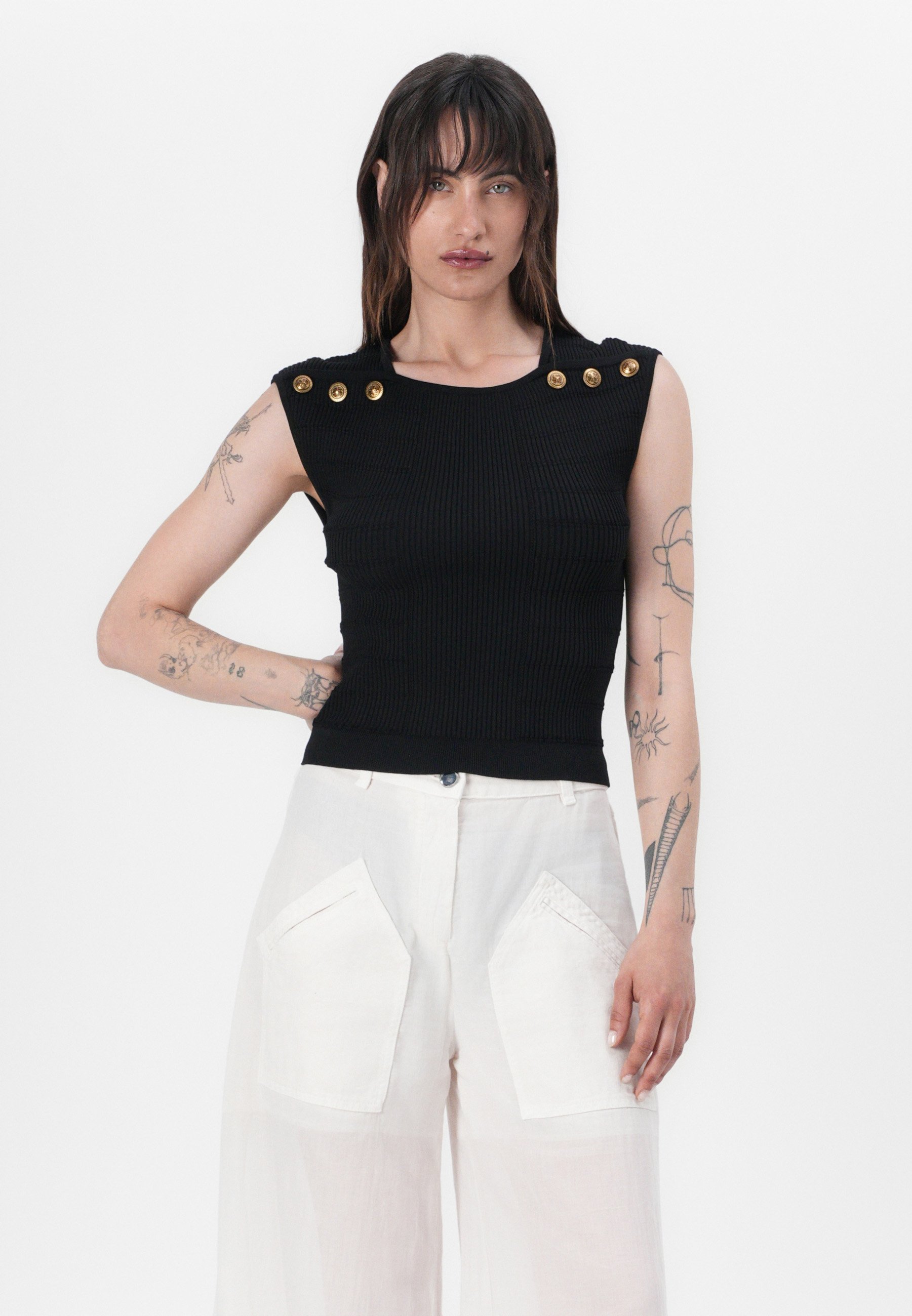 売れ筋商品|||ゲス Tシャツ レディース トップス EVANGELINE  - Top - jet black ゲス Tシャツ レディース トップス EVANGELINE - Top - jet