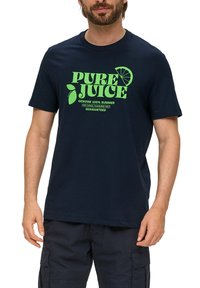 s.Oliver FRONTPRINT - T-shirt print - navy