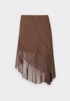 NMARUBA SKIRT - A-silueta svārki - chocolate brown