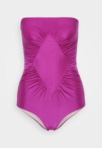 Strapless Roz ADRIANA DEGREAS SOLID FRILLED STRAPLESS SWIMSUIT - Costum de baie ...