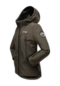 MARIKOO Winterjas grijs / koraal / zwart jas | jas k