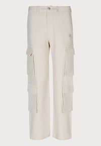 PRETO WIDE - Pantalon cargo - dyed salty cream