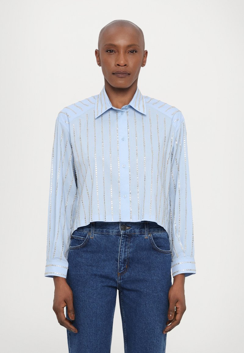 sandro - WOVEN SHIRT MAIN  - Button-down blouse - bleu ciel, Enlarge