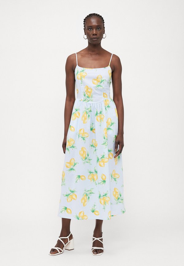 SCOOP NECK DIPPED WAIST MIDI - Day dress