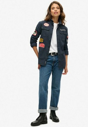 SUPERDRY LONG SLEEVE SCOUT - Button-down blouse - eclipse navy