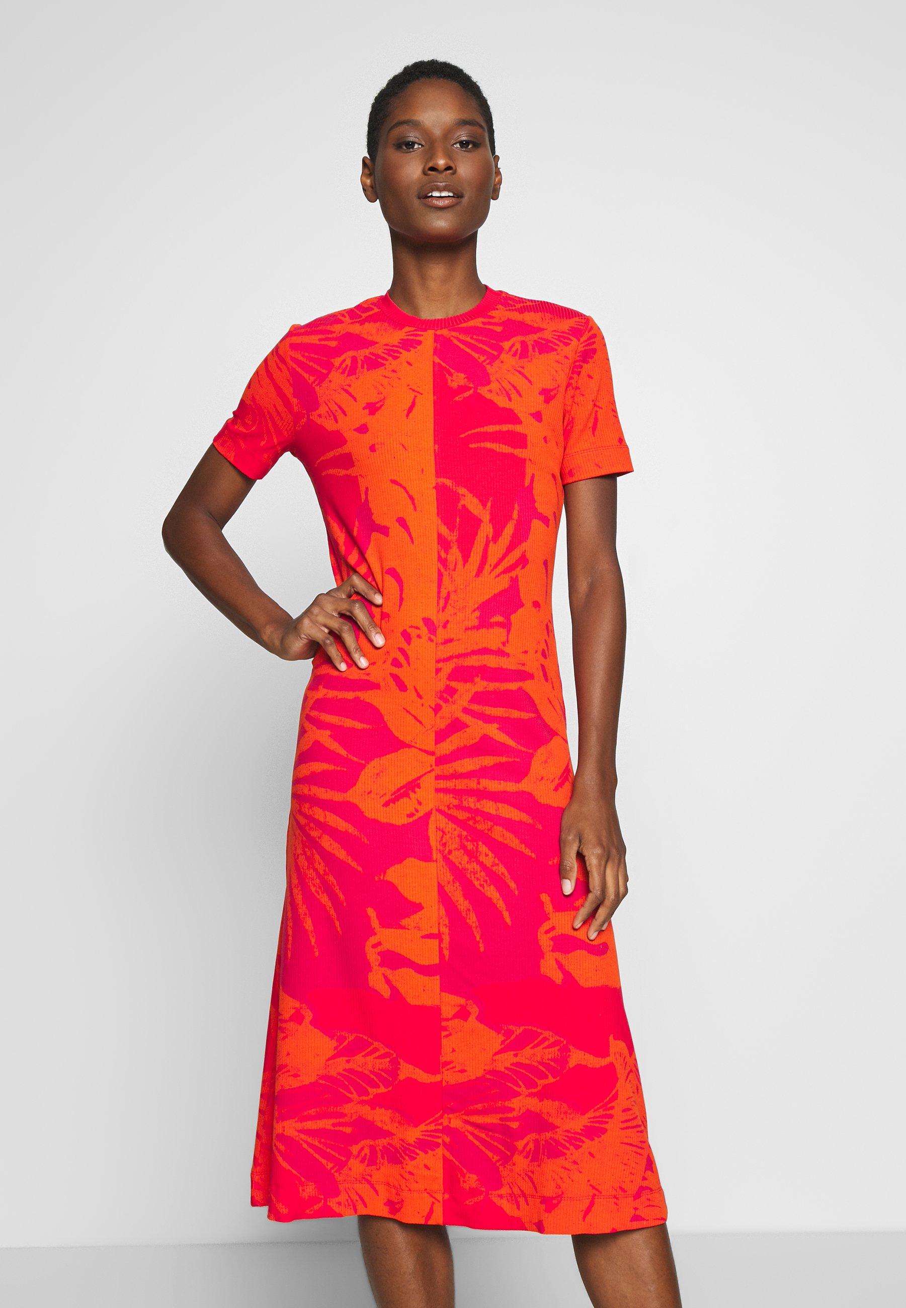 Desigual Paradise Freizeitkleid Rojo Roja Rot Zalando De 
