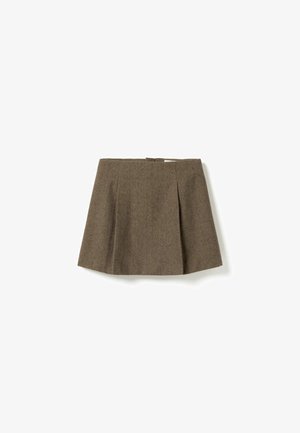 Noella, N-MAYBELLE SKIRT - Jupe trapèze - brown herringbone