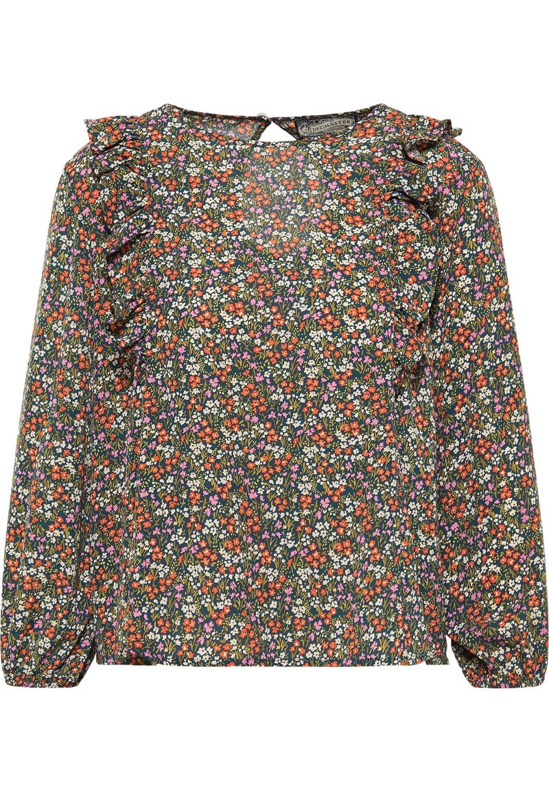 dreimaster Blouse gemêleerd zwart