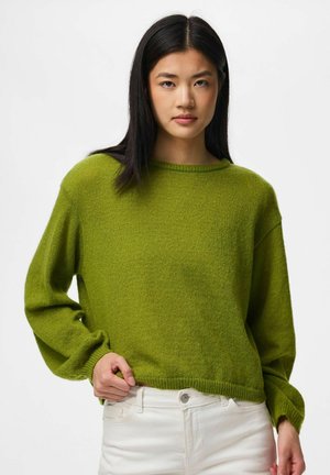 Pieces PCIDA LS O-NECK KNIT NOOS BC - Svetrík - woodbine