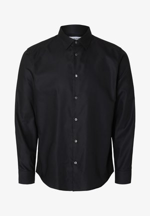 Selected, SLHSLIMCLARK SHIRT - Vapaa-ajan kauluspaita - black