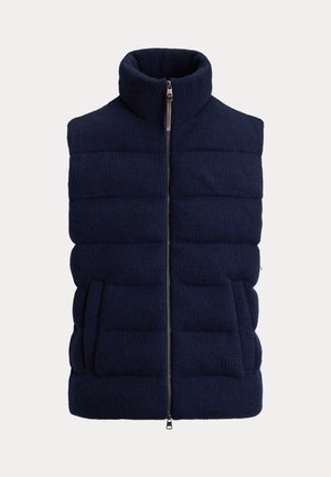 Polo Ralph Lauren, QUILTED WOOL SWEATER VEST - Waistcoat - hunter navy