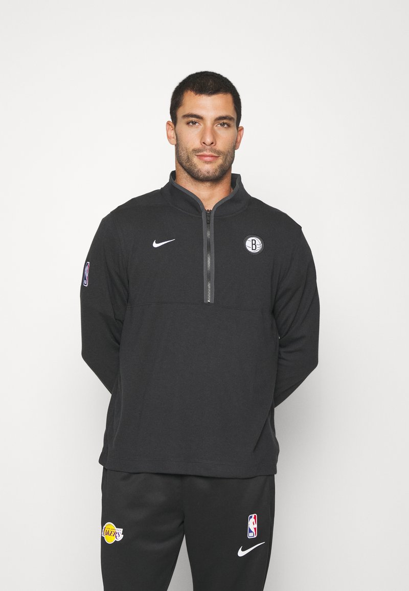 Nike Performance NBA BROOKLYN NETS HALF ZIP COACH Sweatshirt black