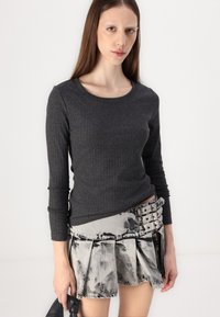Even&Odd Langarmshirt - dark grey melange