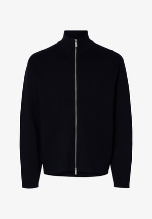 Selected, SLMTELLER FN ZIP CARDIGAN NOOS - Cardigan - sky captain