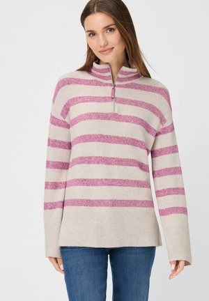 CORA - Pullover - beige himbeer
