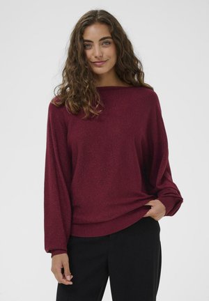 CUFAY BATWING JUMPER - Pullover - zinfandel
