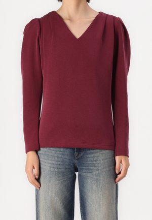Langarmshirt - bordeaux