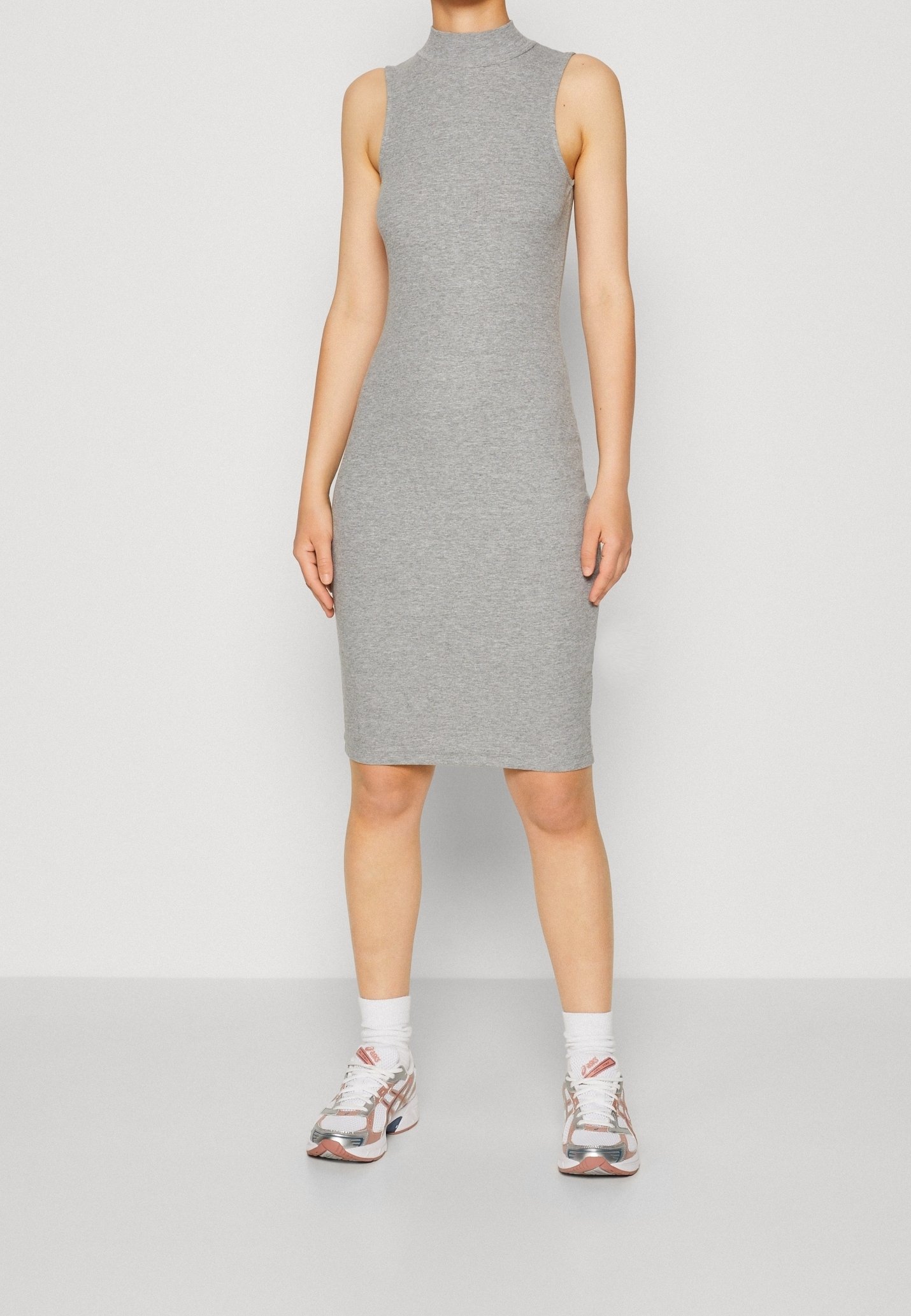 Even&Odd Jersey dress - mottled grey - (Pre-owned) - Zalando.ie