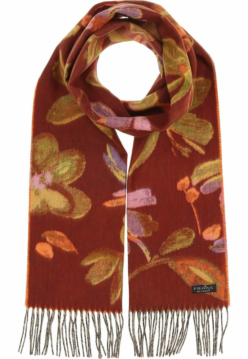 FRAAS FLORAL CASMINK - MADE IN GERMANY - Scarf - hot chocolate