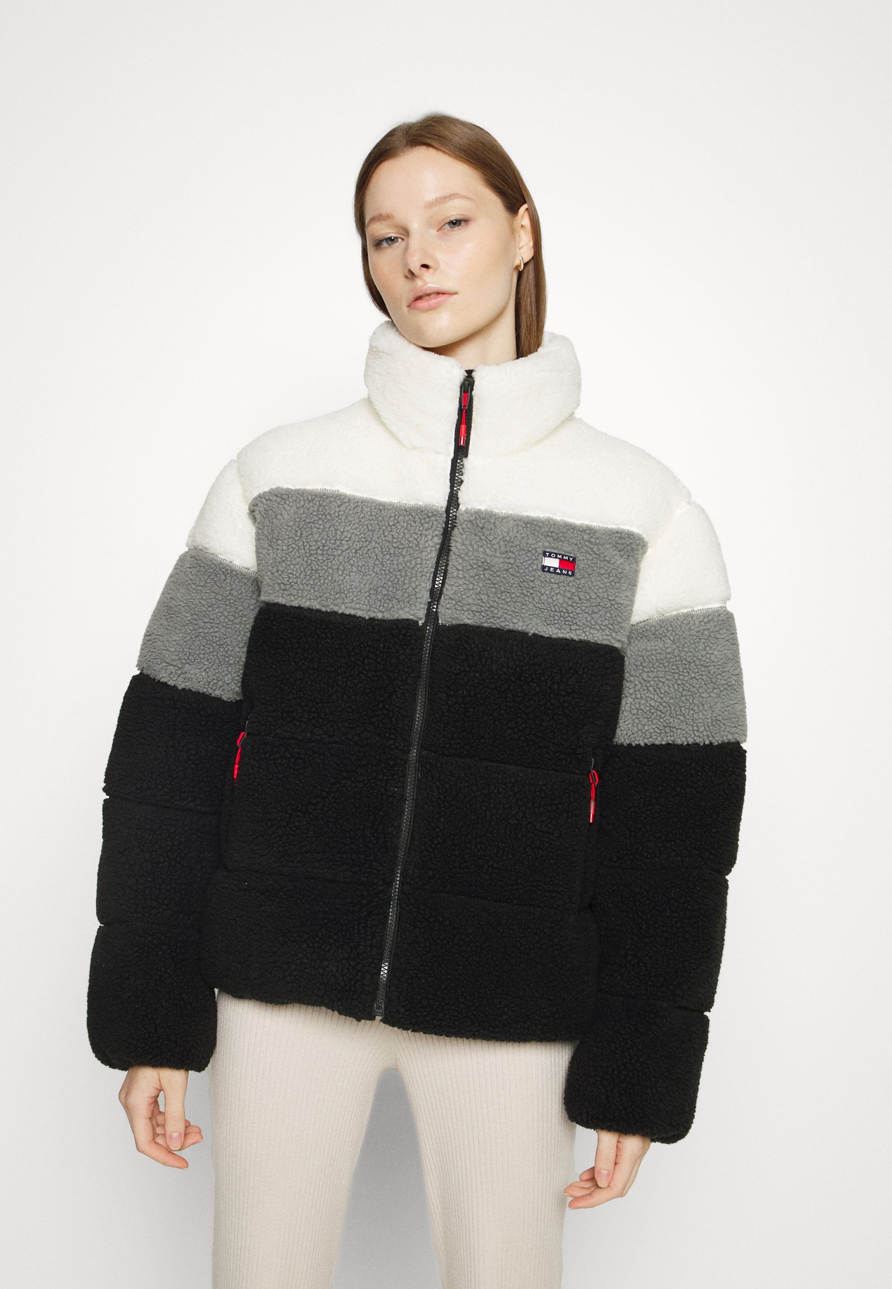color block winter jacket