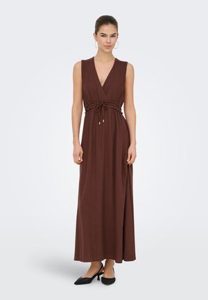 ONLY, ONLGOA Linen Long - Maxi šaty - brown stone
