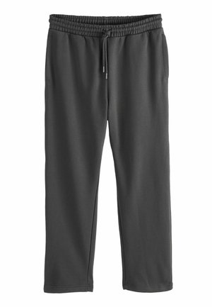 Grå sweatpants med elastiskt midjeband och justerbar dragsko. Tillverkade av mjukt tyg, med sidofickor och en avslappnad passform.
