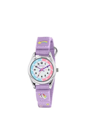 Tikkers, TIKKERS KINDERUHR LERNUHR KLETTVERSCHLUSS EINHORN UNISEX - Uhr - violet