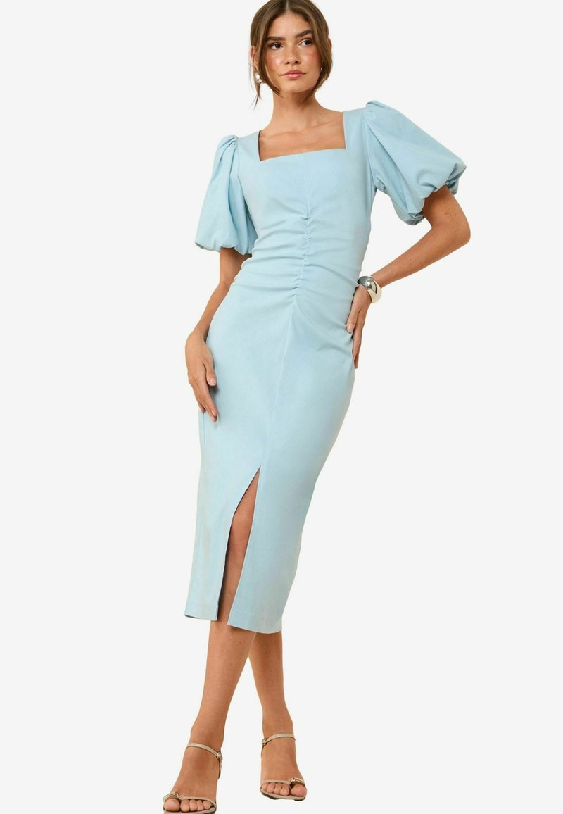 Friends Like These SCULPT STRETCH BUBBLE SLEEVE TAILORED - Rochie tip creion - blue
