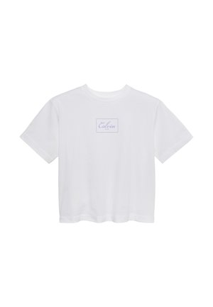 Calvin Klein Jeans, CALVIN KLEIN JEANS BOXY SCRIPT LOGO T-SHIRT - T-Shirt print - bright white