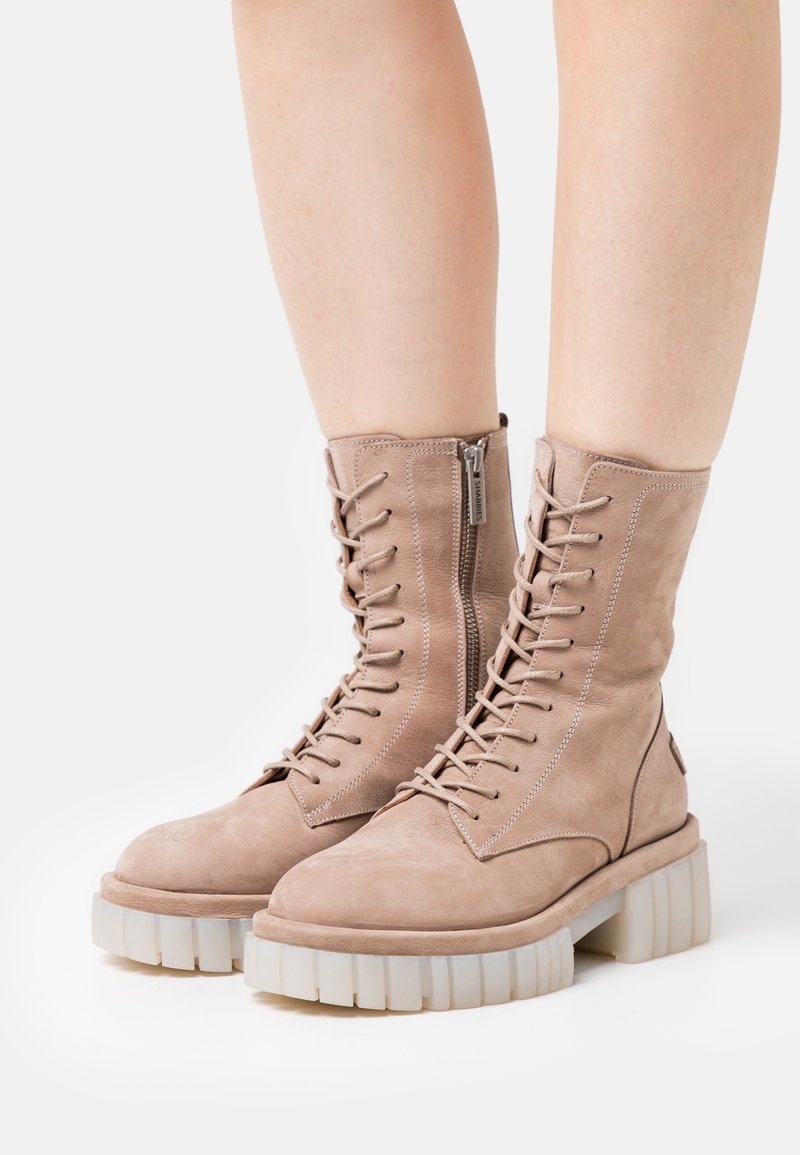 Shabbies Amsterdam Stivaletti con plateau - beige