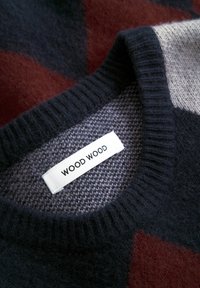DOUBLE A BY W.W. JAN CREW NECK - Jersey de punto - decadent gray check