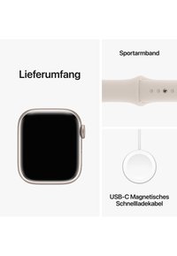 Apple APPLE WATCH SERIES 9 GPS + CELLULAR 41MM S/M - Smartwatch - starlight aluminium case/starlight sport band