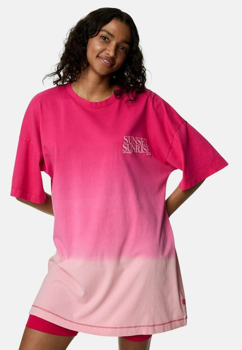 Marks & Spencer PURE COTTON OVERSIZED - Nachtjapon - hot pink
