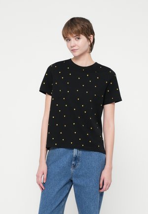 PAULINA DETAIL T SHIRT NOOS - Tričko s potlačou - black
