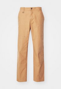 SKATE STREET STRAIGHT HEM PANTS - Auduma bikses - beige/brown