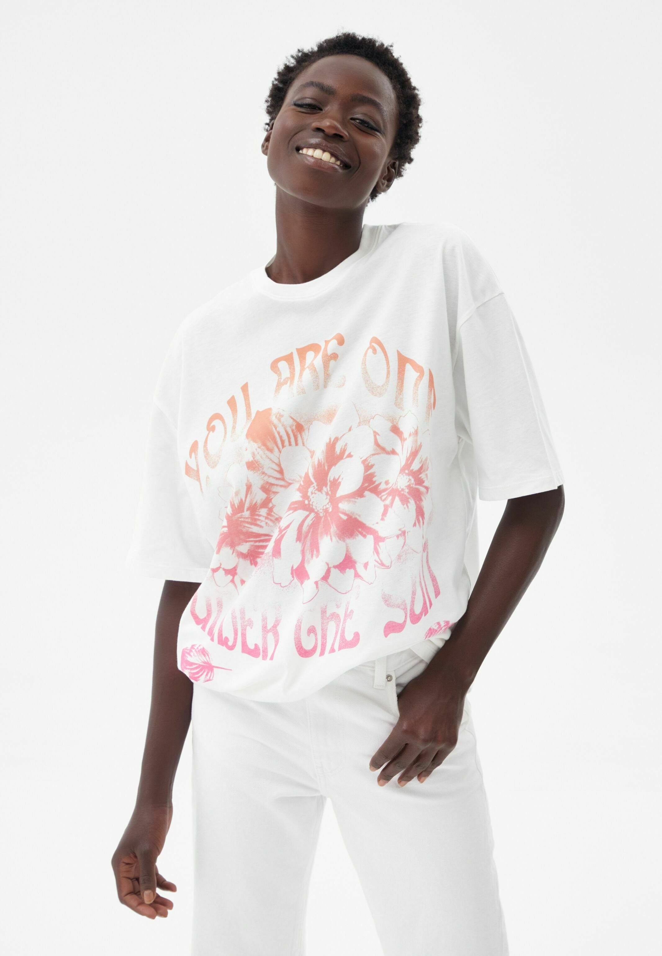 Bershka T-shirt con stampa - white/bianco - Zalando.it