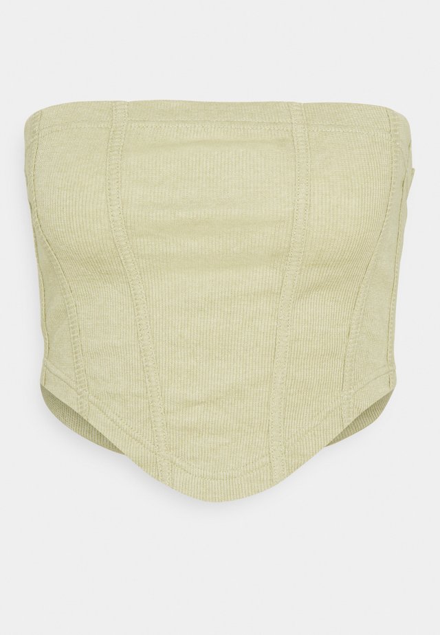 STRUCTURED BANDEAU CORSET - Débardeur - light green