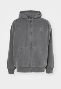 HOODED VISTA - Camisola com fecho - graphite garment dyed