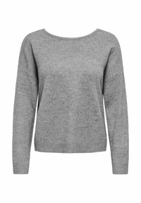 Striktrøje - light grey melange