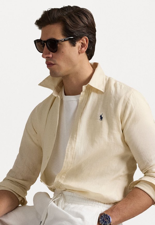 SLIM FIT LINEN SHIRT - Shirt - full cream4