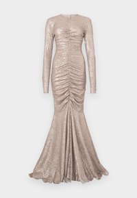 LONG SLEEVE V NECK SHIRRED FRONT FISHTAIL GOWN - Roupa de cerimónia - baby