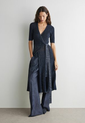 Falconeri, PLEATED WRAPAROUND - Strikkjoler - blue