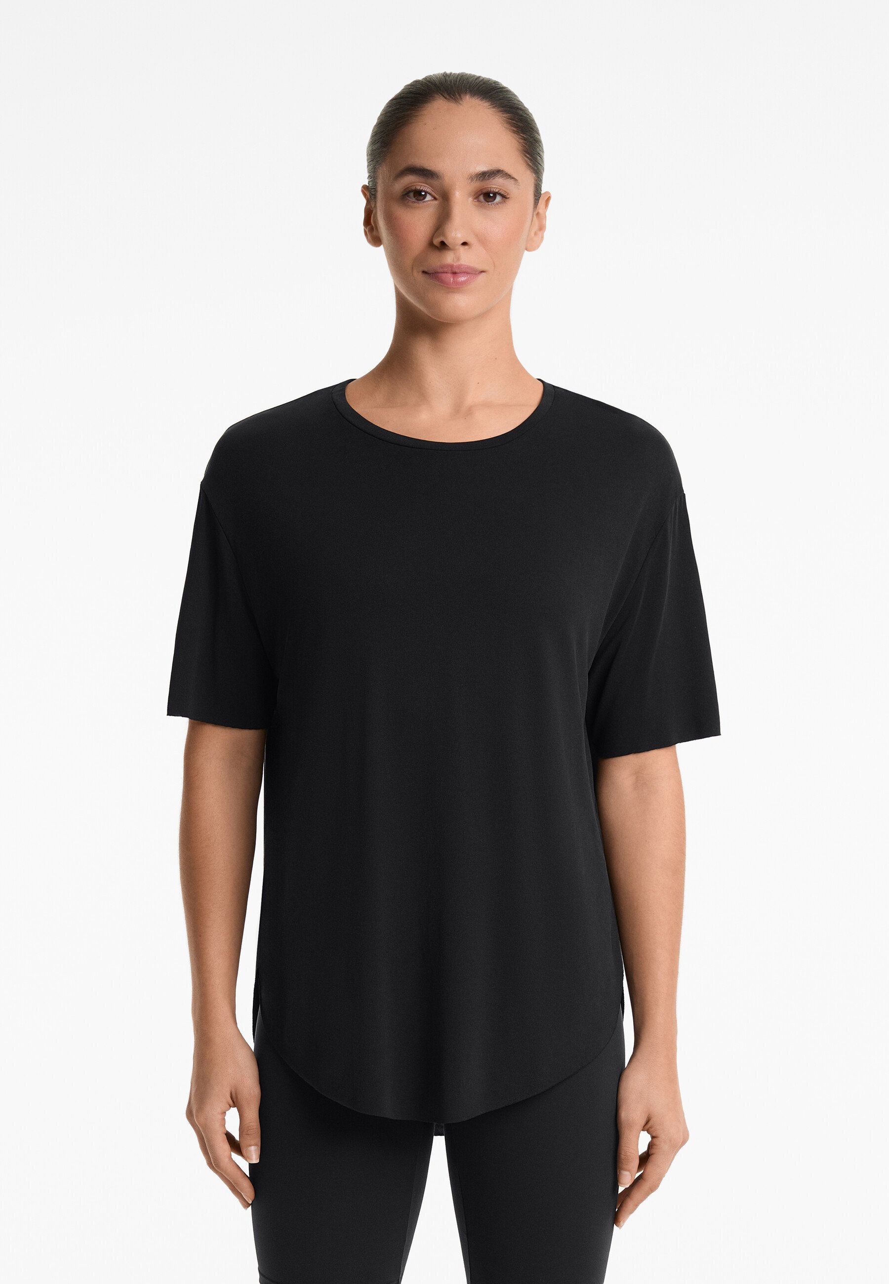 OYSHO MODAL - T-shirt basic/czarny - Zalando.pl
