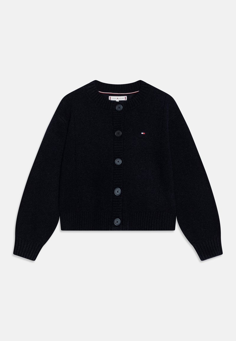 Tommy Hilfiger POINTELLE CARDIGAN - Kardigan - desert sky