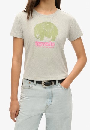 Print T-shirt - light grey