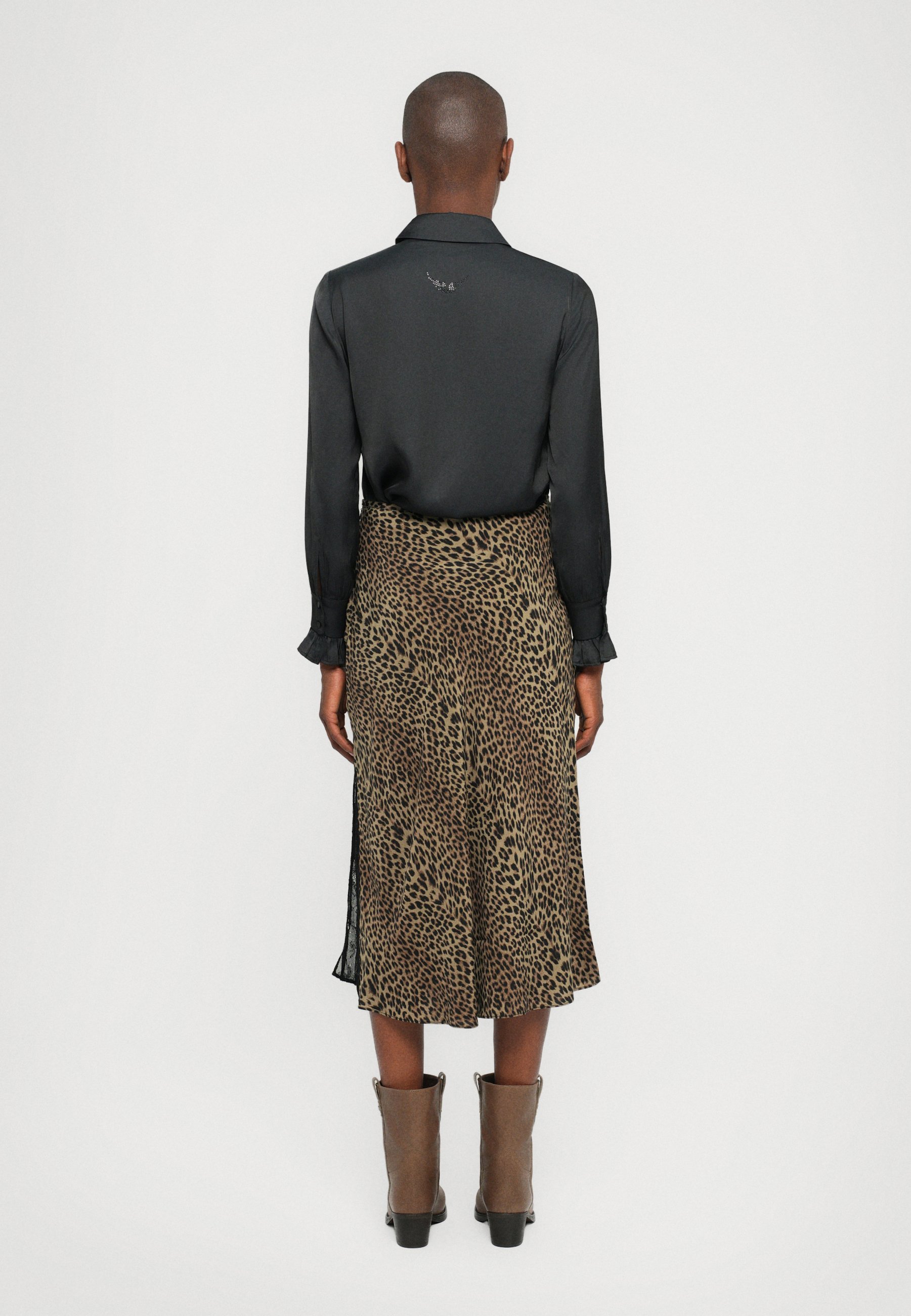 Zadig & Voltaire JAYLA - A-line skirt - leaves/brown - Zalando.ie