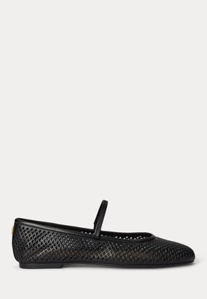 Lauren Ralph Lauren, JAYNA PERFORATED LEATHER MARY JANE FLAT - Ballerines - black