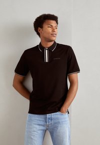 Antony Morato - REGULAR FIT WITH MATT FOAM LOGO PRINT - Polotričko - black Miniatura obrázku 1